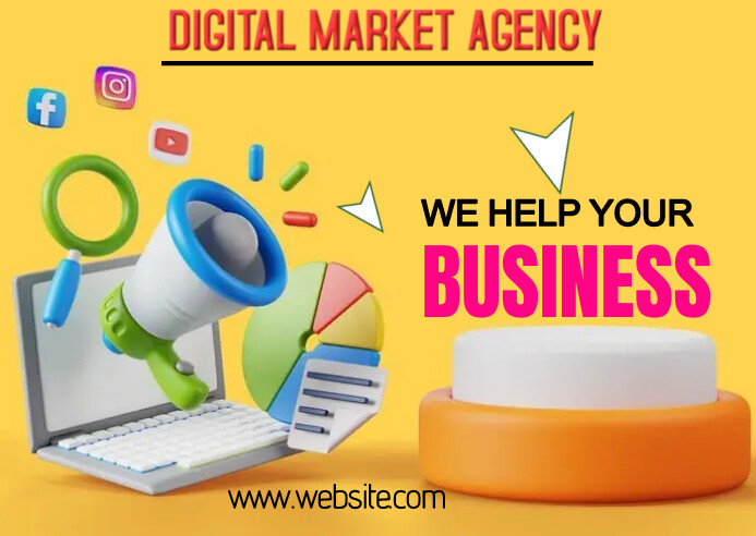 Digital Postcard Example Digital marketing agency postcard Template | PosterMyWall