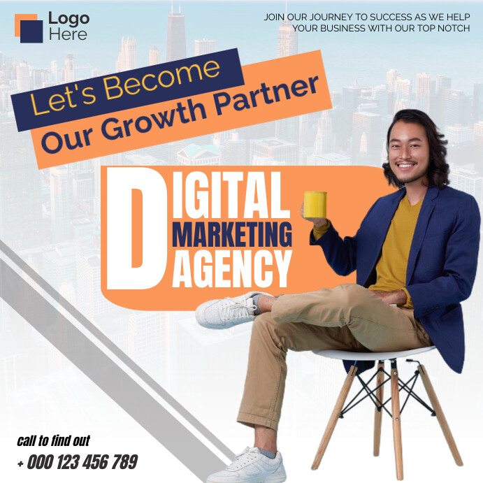 digital marketing agency poster template