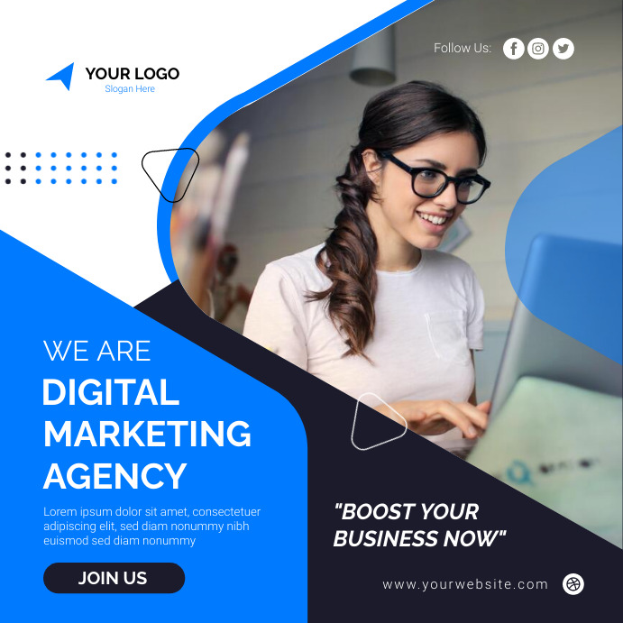 Digital Marketing Agency Social Media Poster Template | PosterMyWall