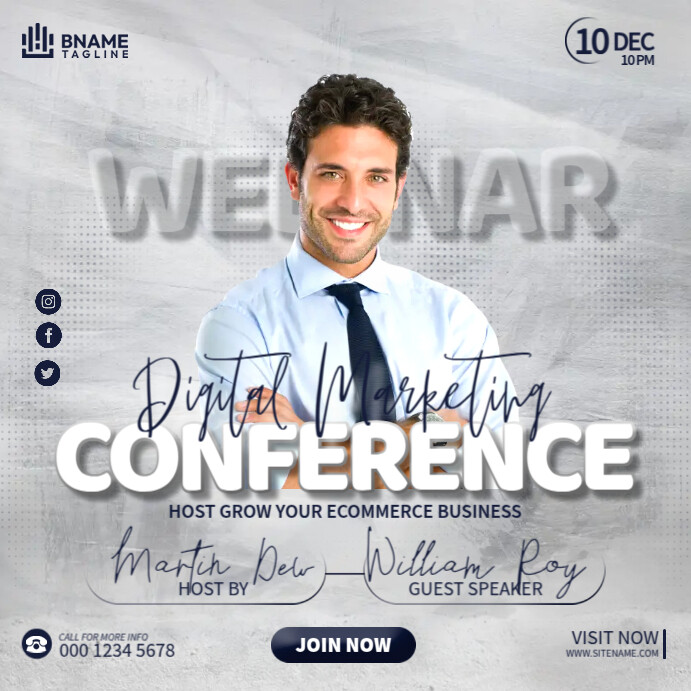 Digital Marketing Conference Ads Template | PosterMyWall