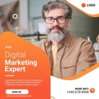 digital marketing Quadrado (1:1) template