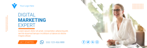 Digital marketing email header and web banner template