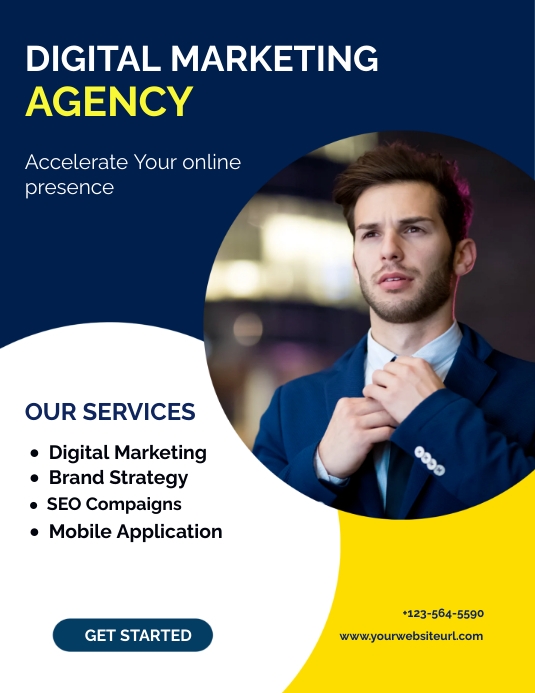 DIGITAL MARKETING FLYER Template PosterMyWall Digital marketing flyer template postermywall