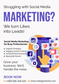 digital marketing flyer poster template A2