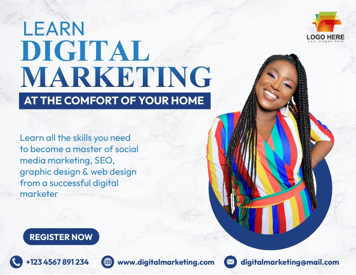 digital marketing online learning course Template | PosterMyWall