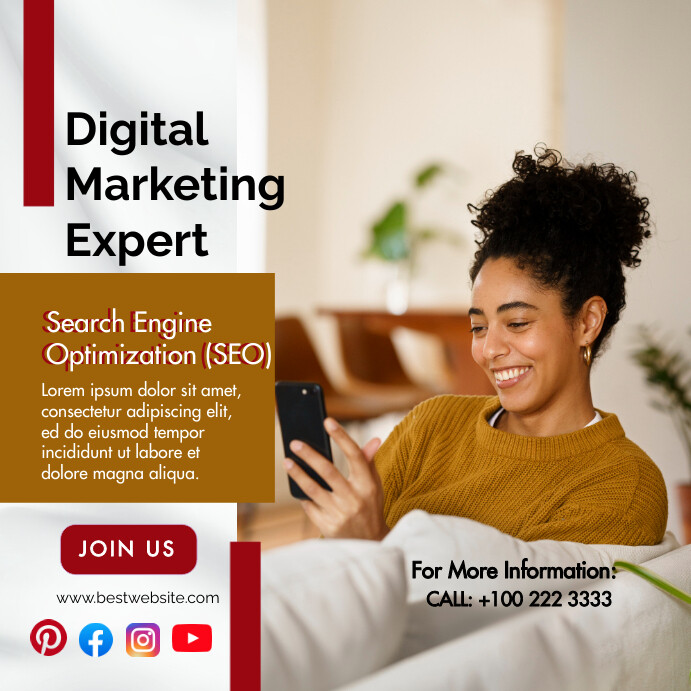 Digital Marketing Online Learning Poster Template | PosterMyWall