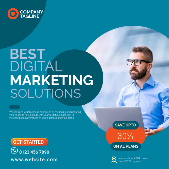 Digital Marketing Social Media Post Template | PosterMyWall Digital Marketing Social Media Post Template | PosterMyWall