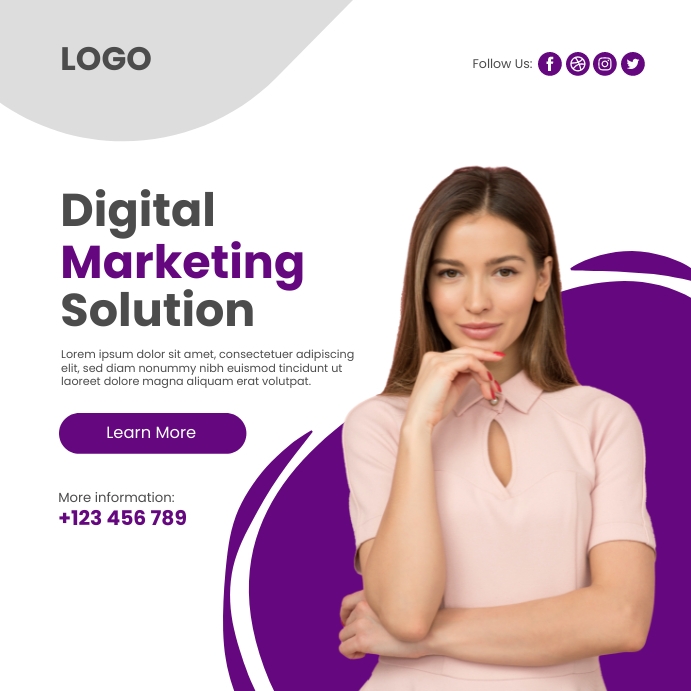 Solution Poster Examples Digital Marketing Solution Poster Template | PosterMyWall