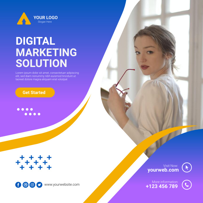 Digital Marketing Solution Social Media Post Templat | PosterMyWall