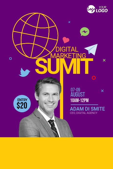 Copy of Digital Marketing Sumit Template | PosterMyWall