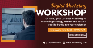 Digital Marketing Workshop ภาพที่แชร์บน Facebook template