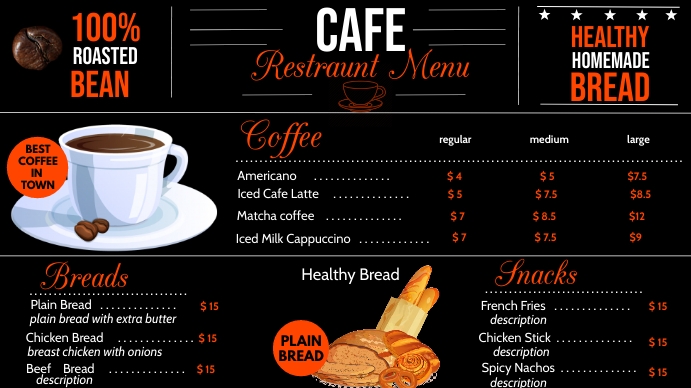 DIGITAL MENU BOARD Цифровой дисплей (16 : 9) template