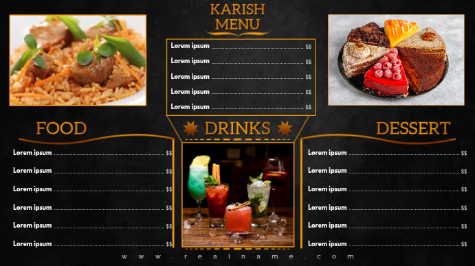 Digital Menu Digital Display Template | PosterMyWall