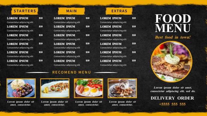 Copy of Digital menu display board template | PosterMyWall