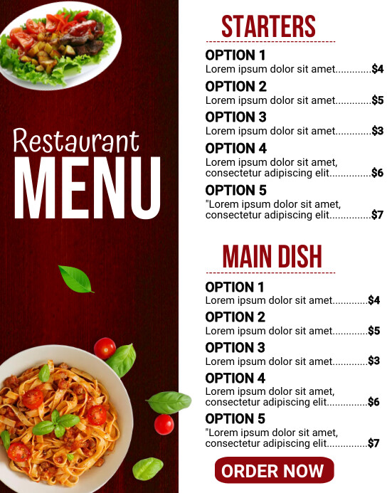 Digital menu display board template | PosterMyWall