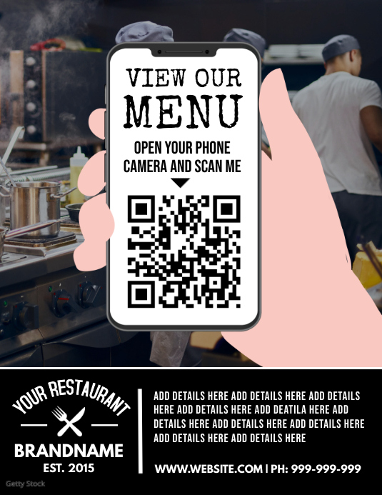 Menu Poster Interactive Copy of Digital Menu Poster | PosterMyWall