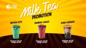 Digital Milk Tea Digital Display Umbukiso Wedijithali (16:9) template