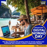 Digital Nomad Day Instagram Post template