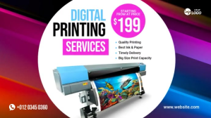 White Digital Printing Services Digital Display Template