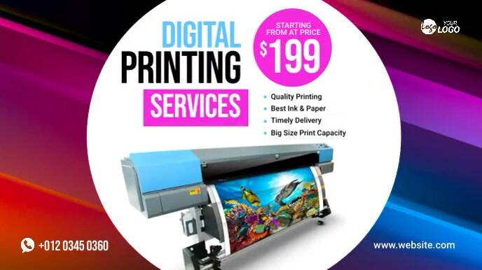 Printer Ink Advertisement Plantilla de Digital Printing Service Ad Template | PosterMyWall