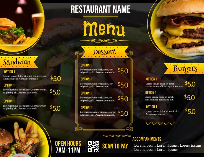 Restaurant Digital Menu Templates