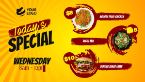 Digital Restaurant Menu Digital Display template