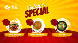 Digital Restaurant Menu Digital Display template