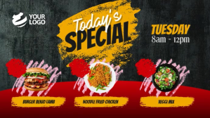 Digital Restaurant Menu Digital Display template