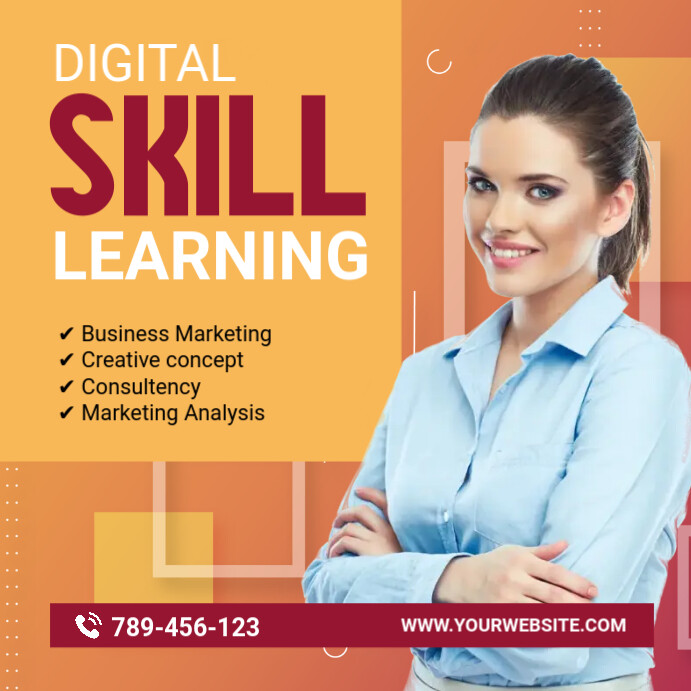 Digital Skill Post Digital Skill Development Program Banner Ad Template | PosterMyWall