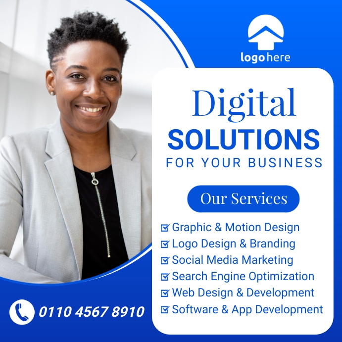 Digital Solutions Flyer Instagram Post template