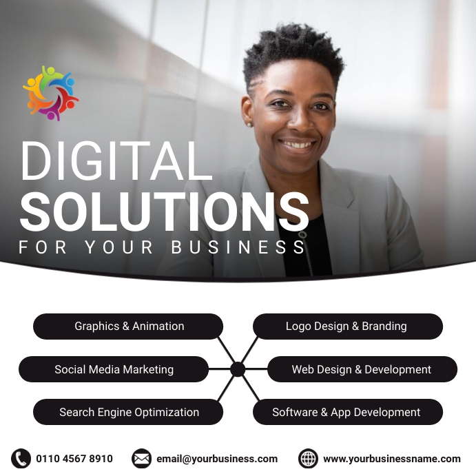 digital solutions for your business Template | PosterMyWall