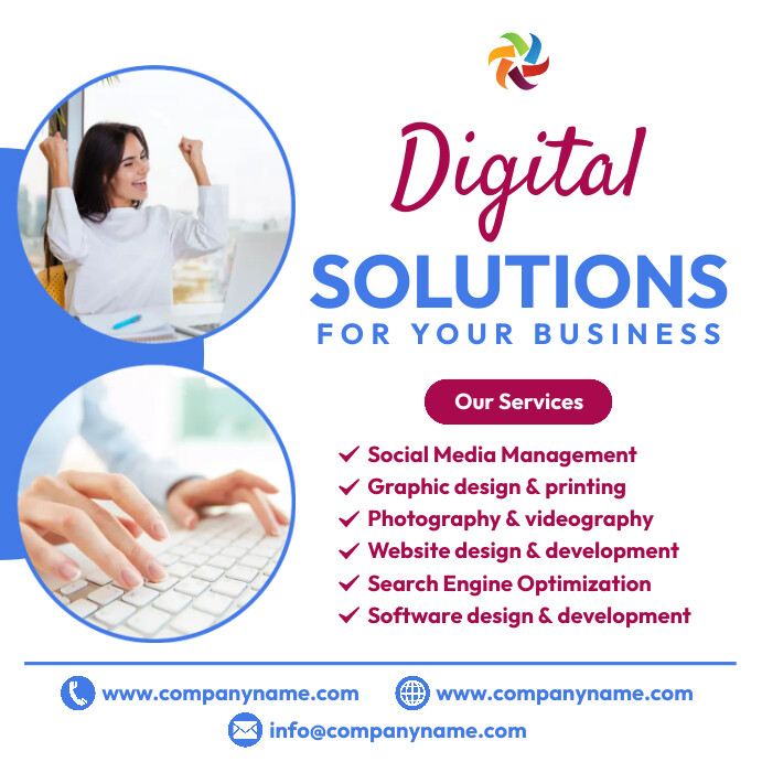 digital solutions for your business flyer Template | PosterMyWall