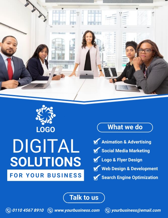 Solution Poster Examples Digital Solutions poster Template | PosterMyWall