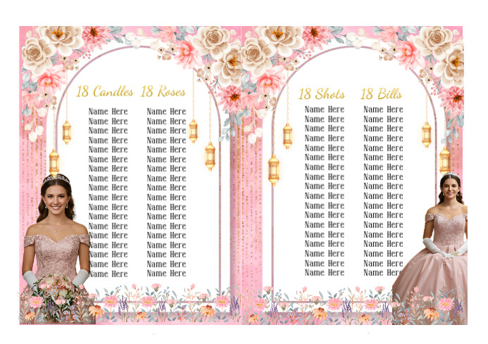 Digital Template for a Debut Program and List of Participants ...