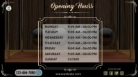 digital video wide display working hours template