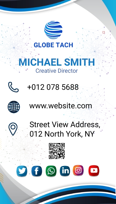 Digital visiting card Cartão de visita template