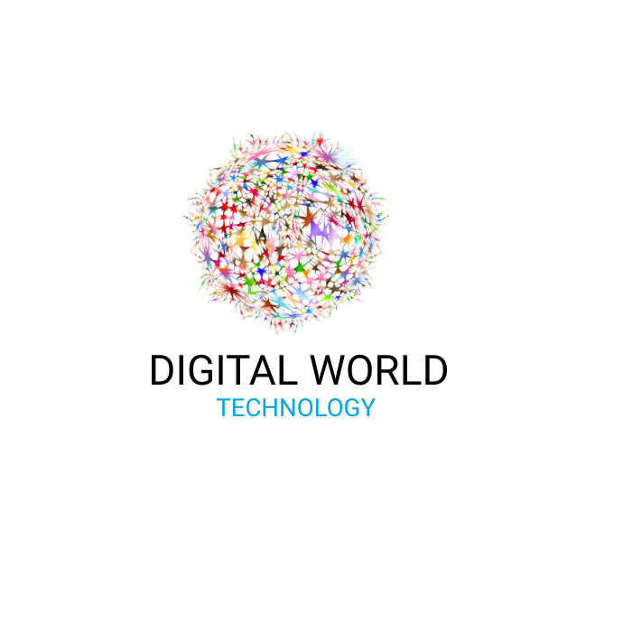 Digital world logo template