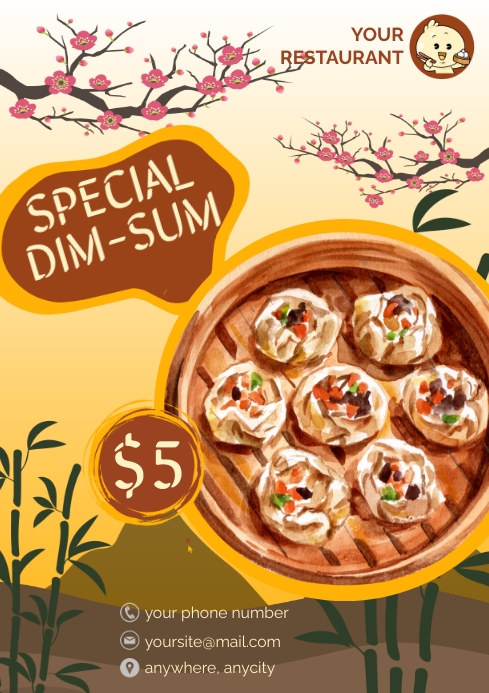 Dim Sum Restaurant Menus Template | PosterMyWall
