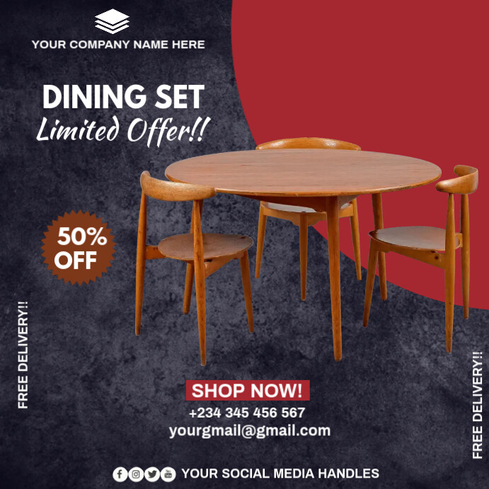 Copy of dining set sale PosterMyWall