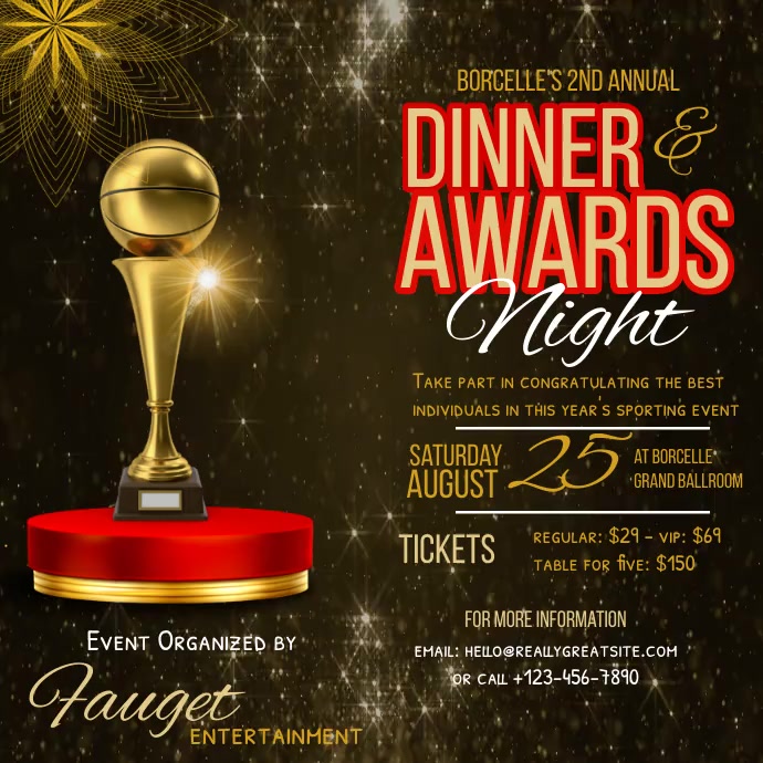 dinner and award night,award night ceremony ( Instagram Post template