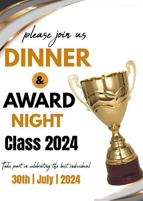 Dinner and award night party A6 template