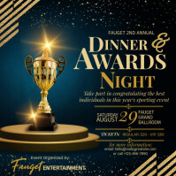 dinner and awards night Publicação no Instagram template