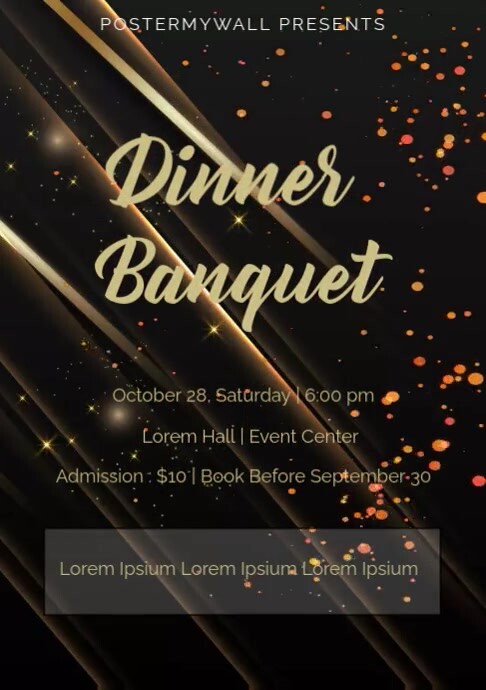Post Design Dinner Dinner Banquet Template | PosterMyWall