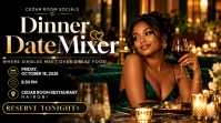 Black Dinner Date Mixer YouTube-miniature Template