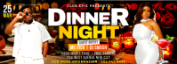 Dinner Evening Night Party Club Nightclub Event Music Dj Celebration Promotion Flyer Facebook Cover template