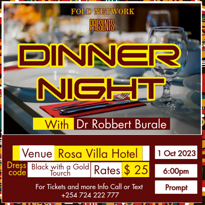 Dinner flyer Design Template | PosterMyWall