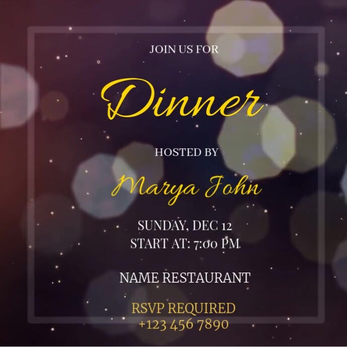 invitation email template 'culinary elegance' for food... Copy of dinner invitation | PosterMyWall
