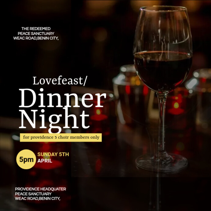 Post Design Dinner DINNER NIGHT Template | PosterMyWall