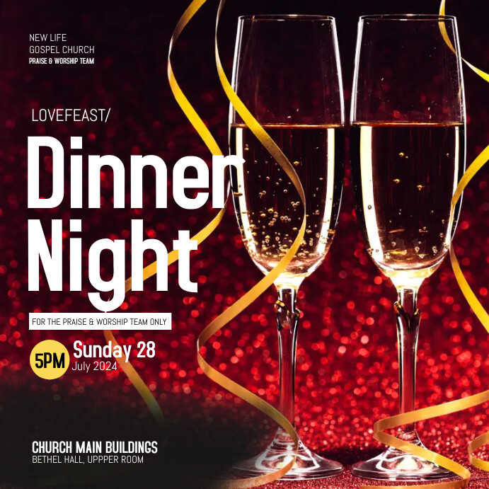 Post Design Dinner Dinner Night flyer Template | PosterMyWall