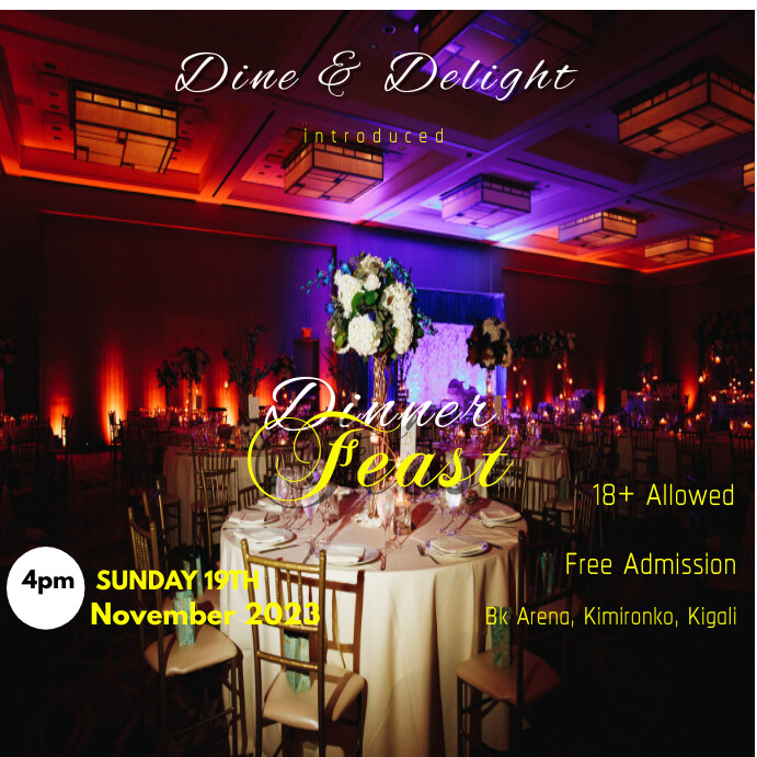 Dinner Poster template